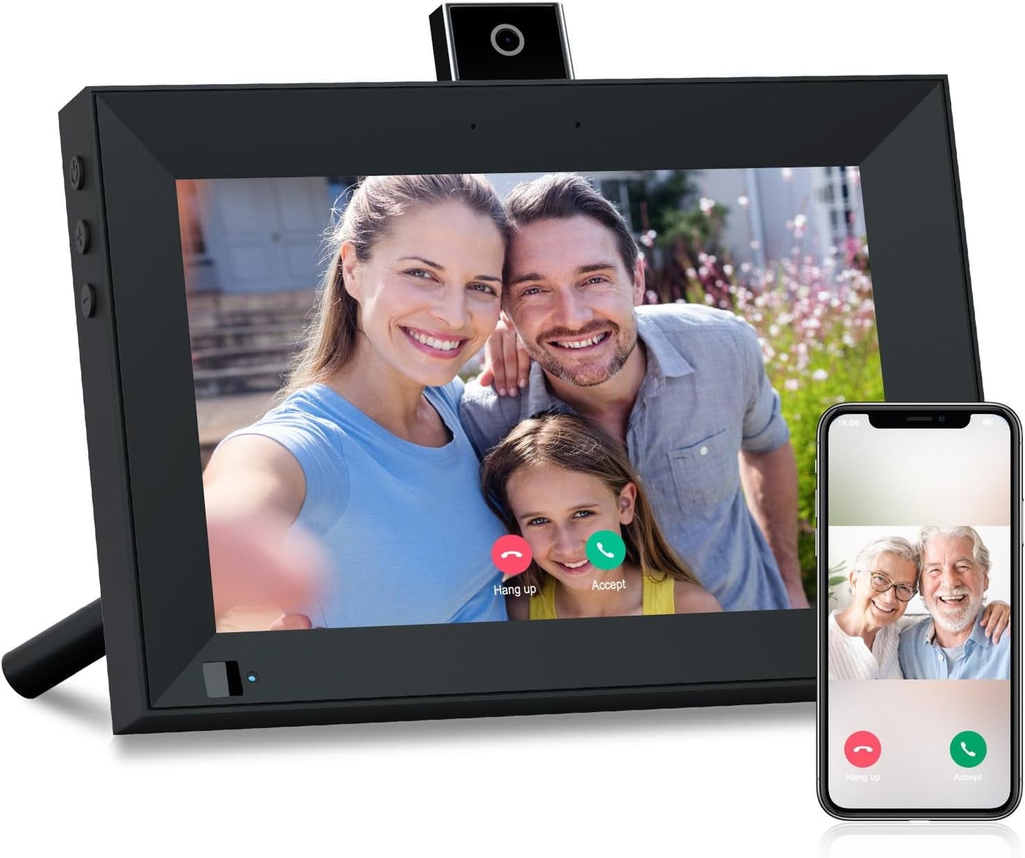 10.1" WiFi Digital Picture Frame, 16GB Smart Digital Photo Frame with Video Call, 1280x800 IPS LCD Touch Screen, Auto-Rotate, Share Photos and Videos via App from Anywhere